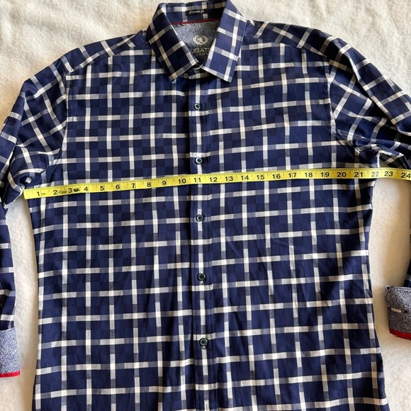 Bugatchi Uomo Classic Fit Long Sleeve Button Down Shirt Size M - Picture 7 of 8